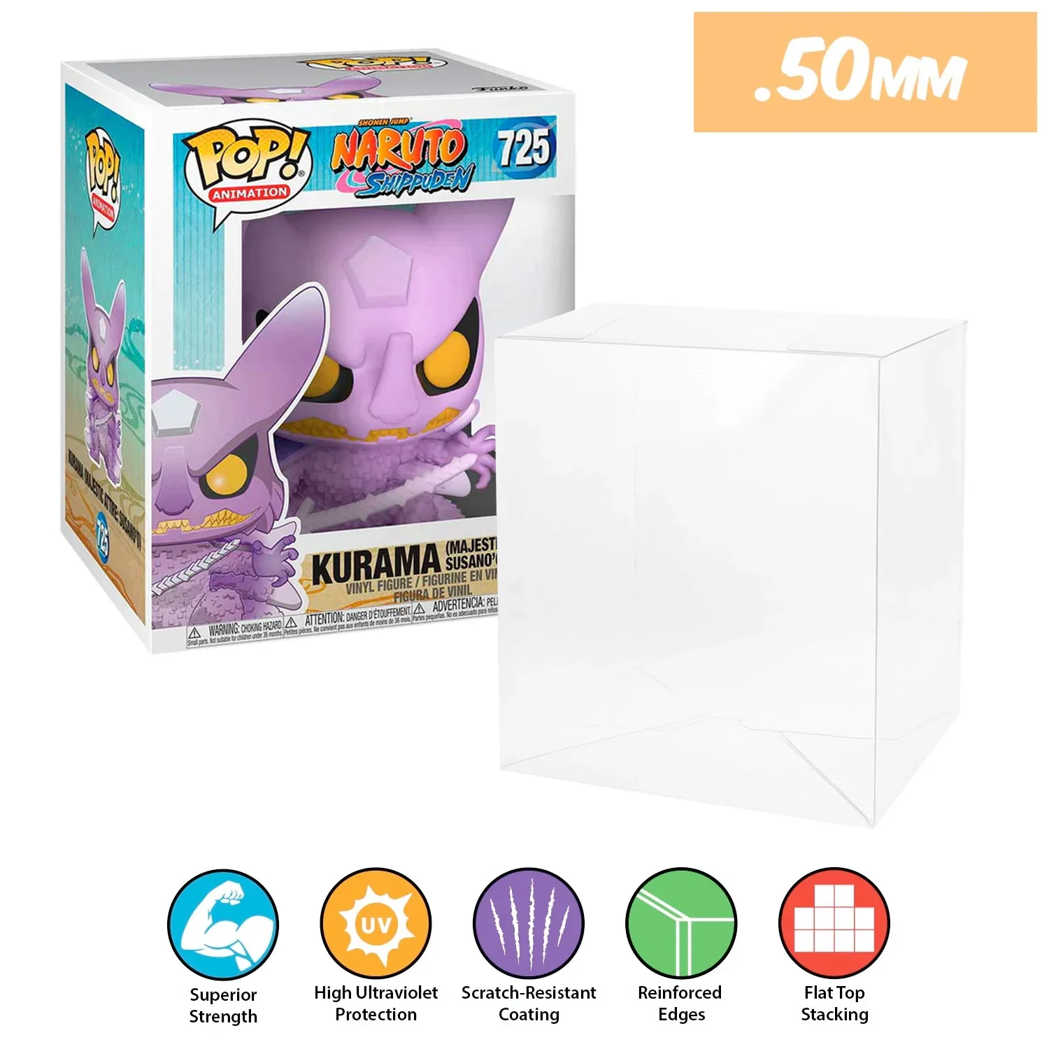 **REPLACED WITH 0.60MM** 6 INCH STANDARD Pop Protectors for Funko (0.50mm thick, UV & Scratch Resistant) 8h x 6.5w x 5.5d (Tags: A-G) - Image 21