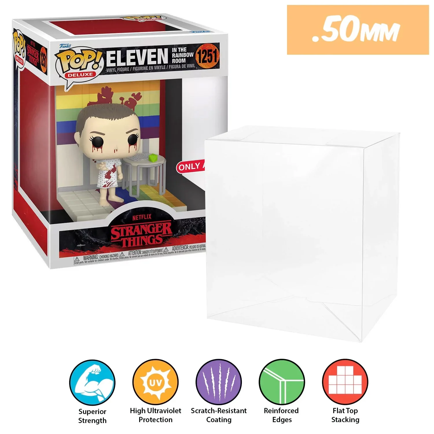 **REPLACED WITH 0.60MM** 6 INCH STANDARD Pop Protectors for Funko (0.50mm thick, UV & Scratch Resistant) 8h x 6.5w x 5.5d (Tags: A-G) - Image 32